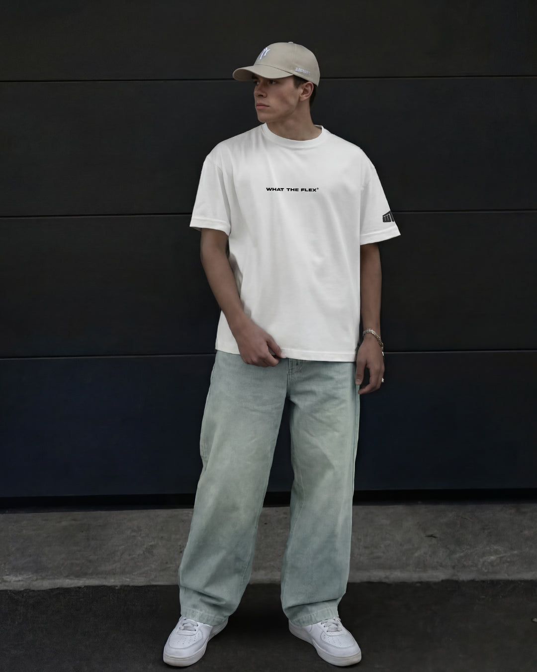WildFlex Premium Blink Heavyweight White Cotton T-Shirt for Men