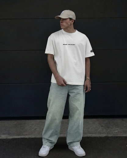 WildFlex Premium Blink Heavyweight White Cotton T-Shirt for Men