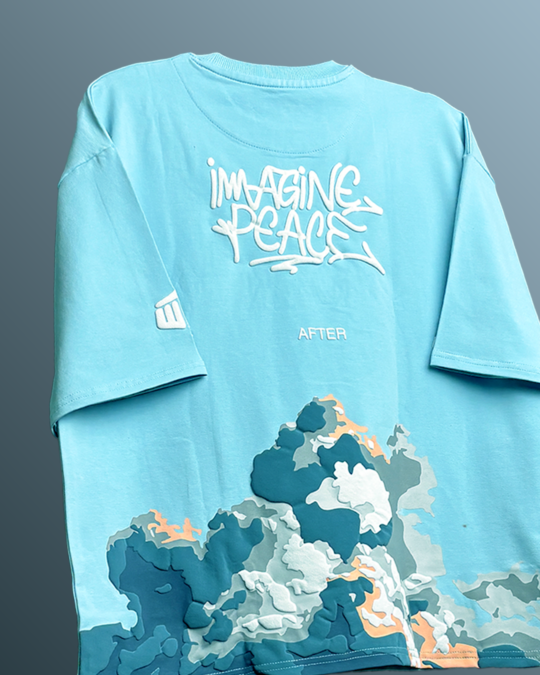 WildFlex Premium Imagine Peace Boxy-Fit Cotton T-Shirt for Men