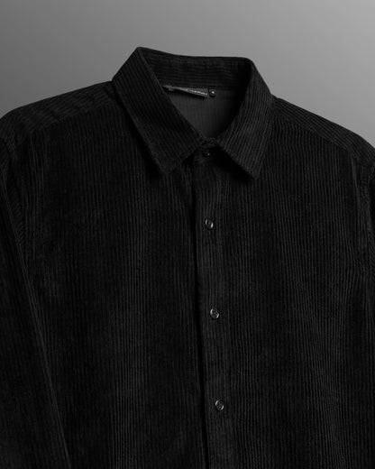 WildFlex Premium Make Art Black Ribbed Shirt for Men