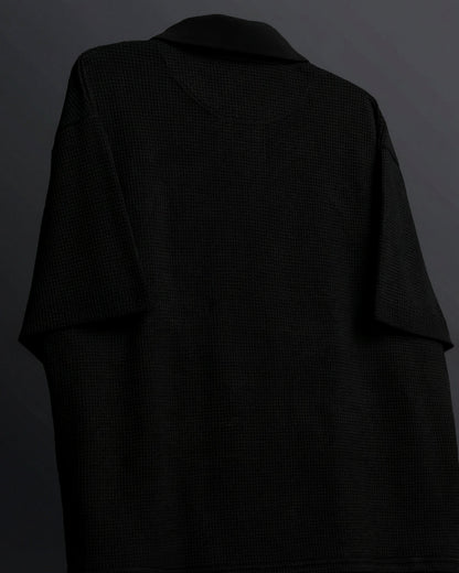 WildFlex Ash Black Premium Cotton Zip Polo