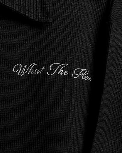 WildFlex Ash Black Premium Cotton Zip Polo